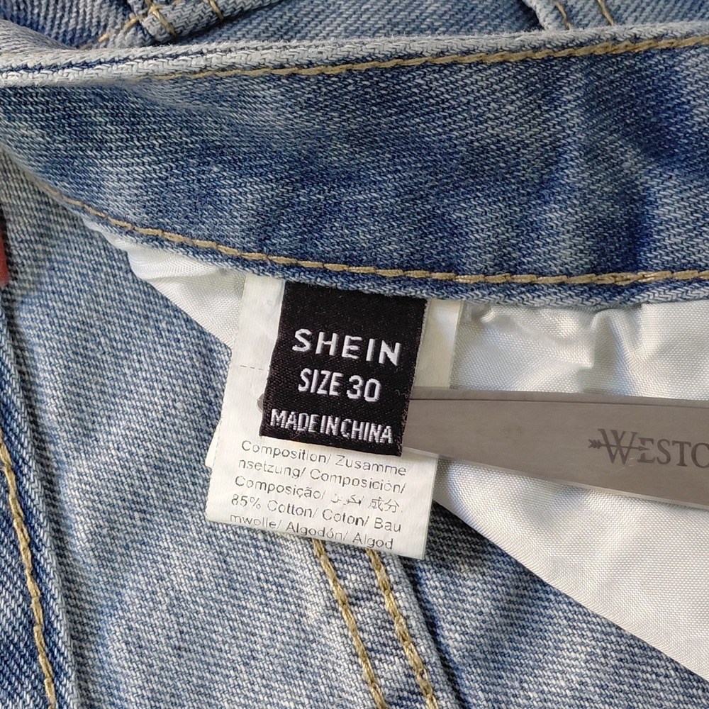 Shein High Waisted Wide Leg Jeans Women's Sz 30 Baggy Skater 31" Inseam - Picture 5 of 14